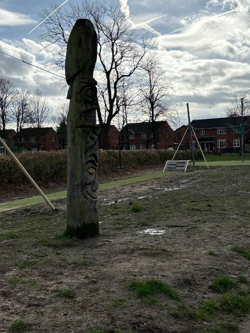 walking near me in Abram Park in winter