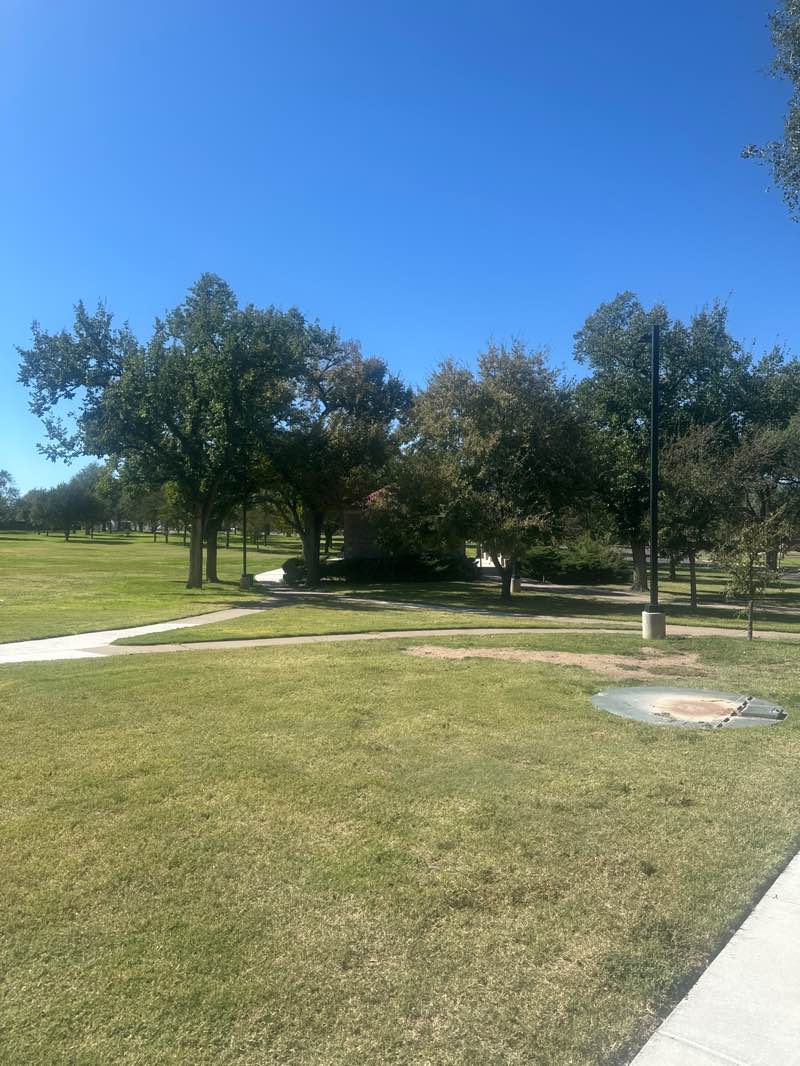 walking near me in Sam Houston Park in autumn