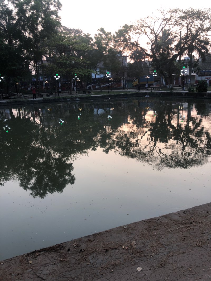 walking near me in Shadhinota Park in winter