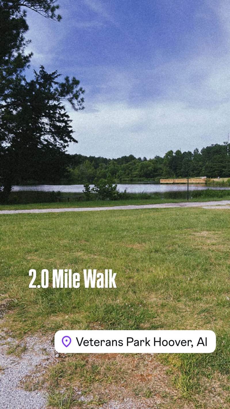 walking near me in Veterans Park in summer