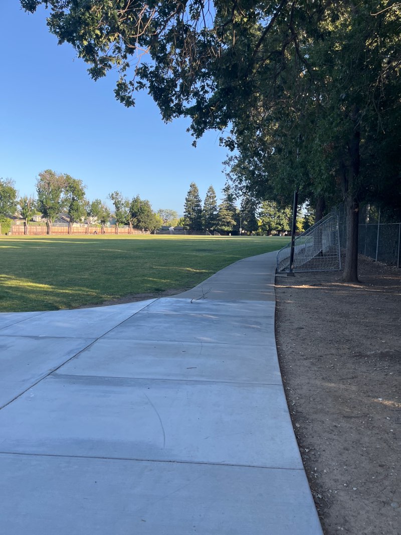 walking near me in Creekside Park in summer