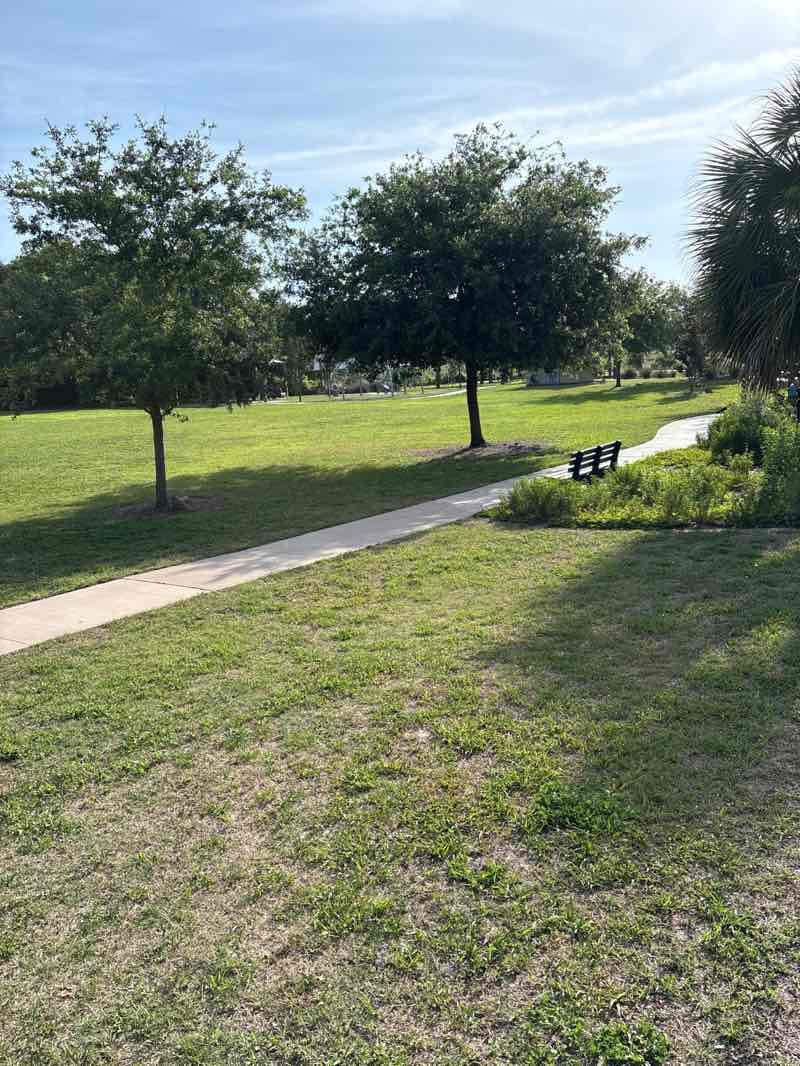 walking near me in Egans Creek Park in summer