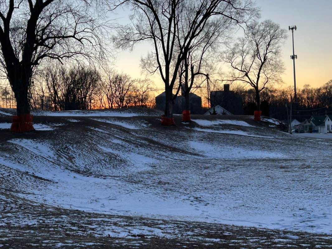 walking near me in E.C. Smith Park in winter