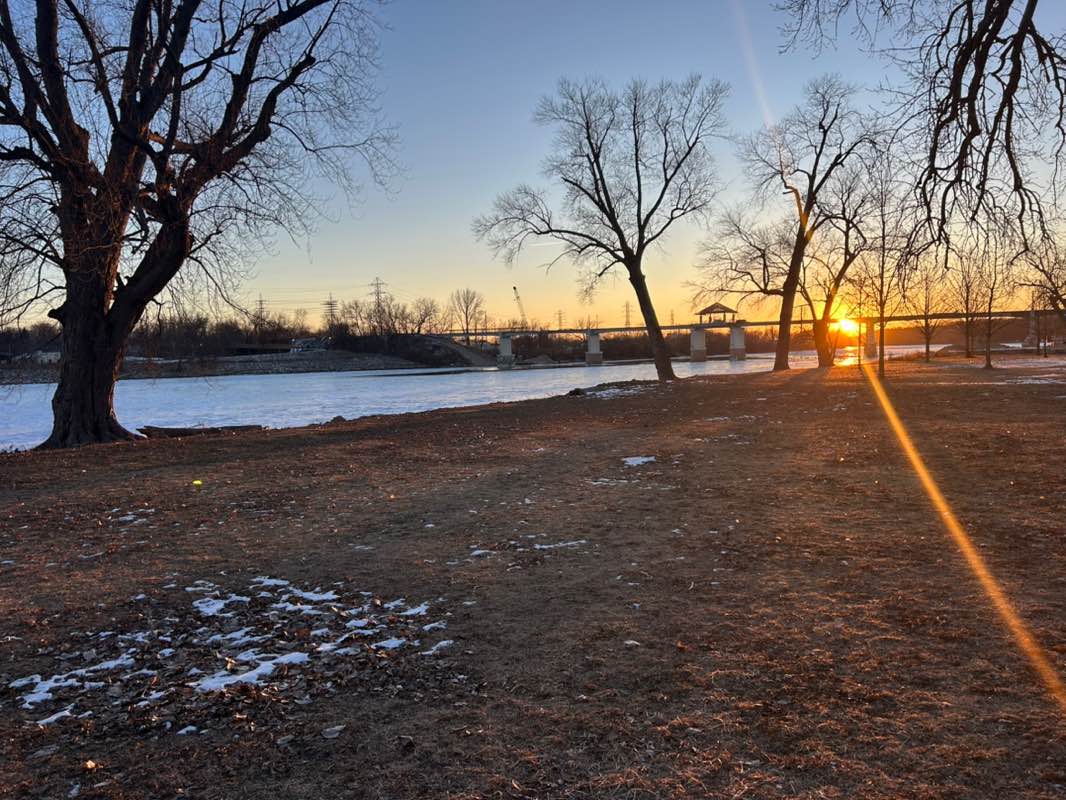 walking near me in Page Park in winter