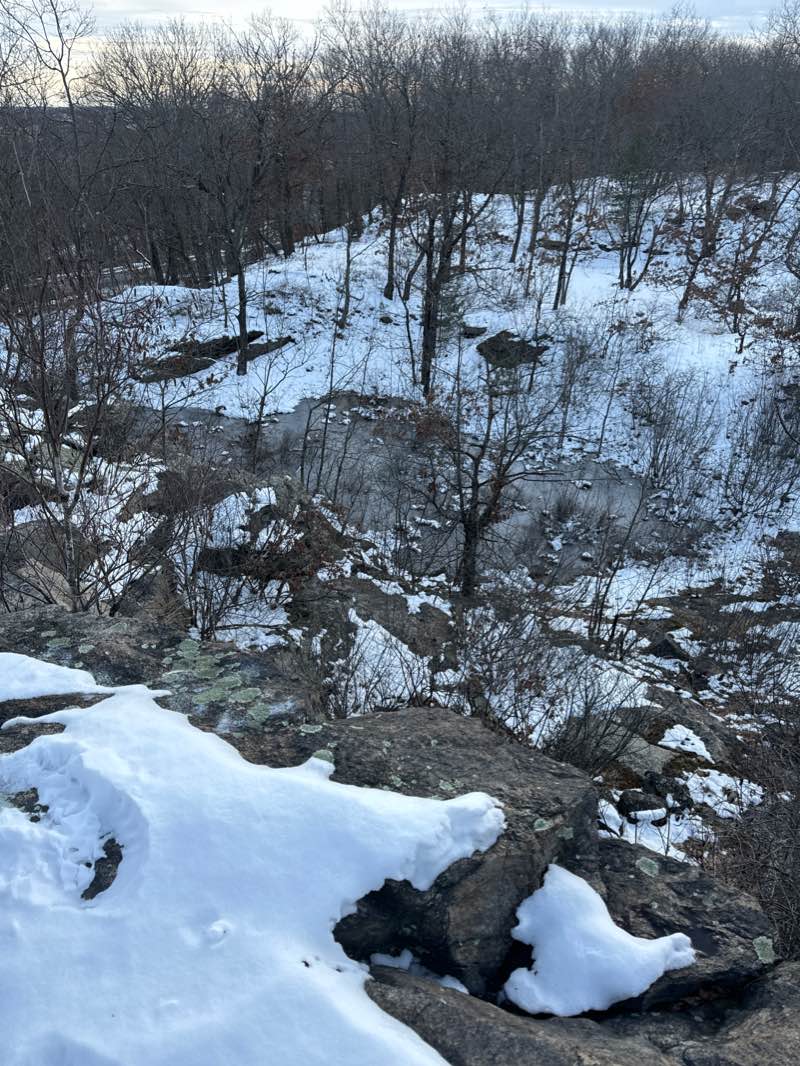 walking near me in Green Hill Park in winter
