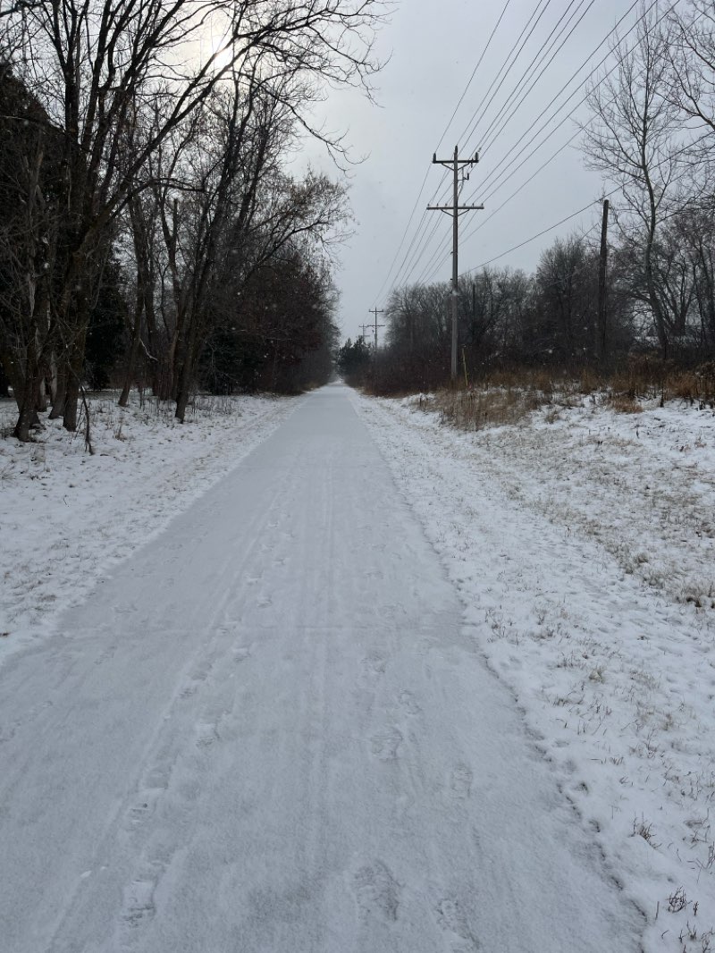 walking near me in Gustafson Park in winter