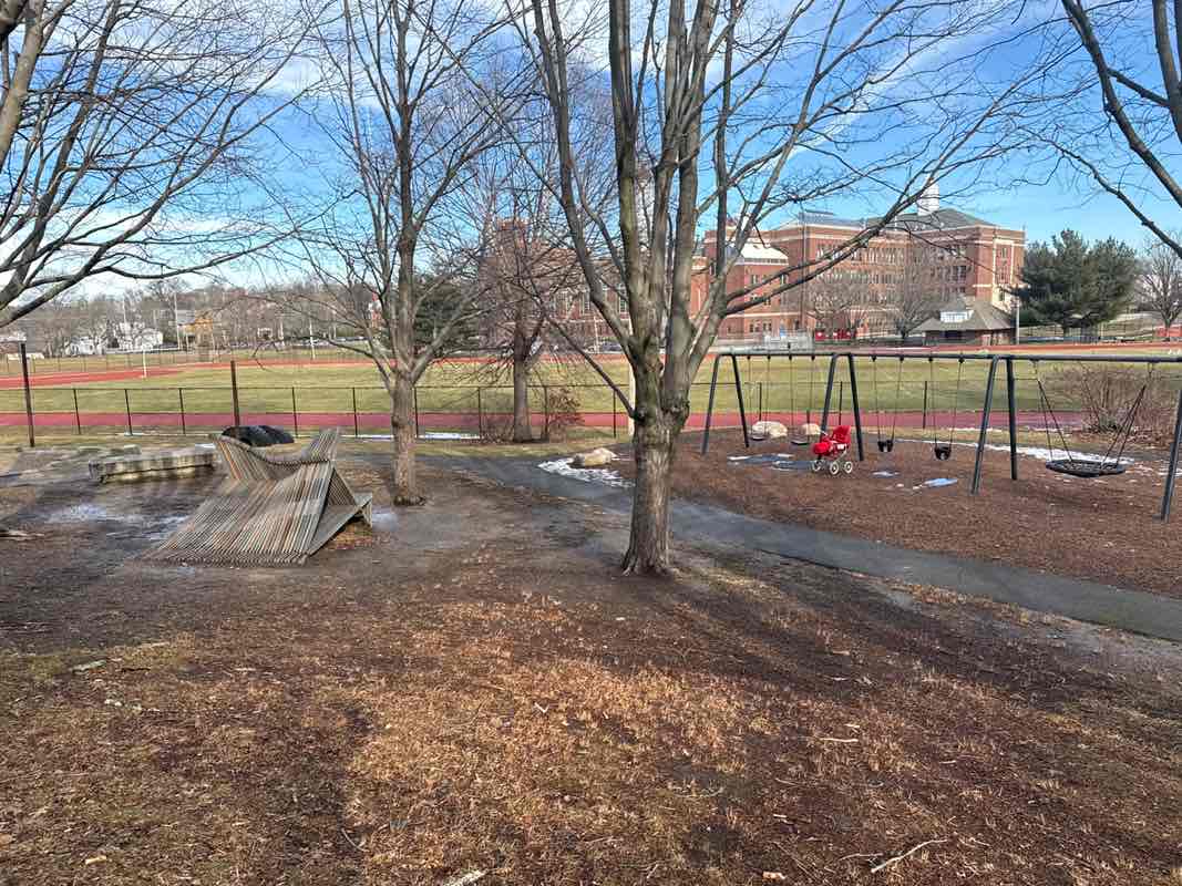 walking near me in Brown Street Playground in winter