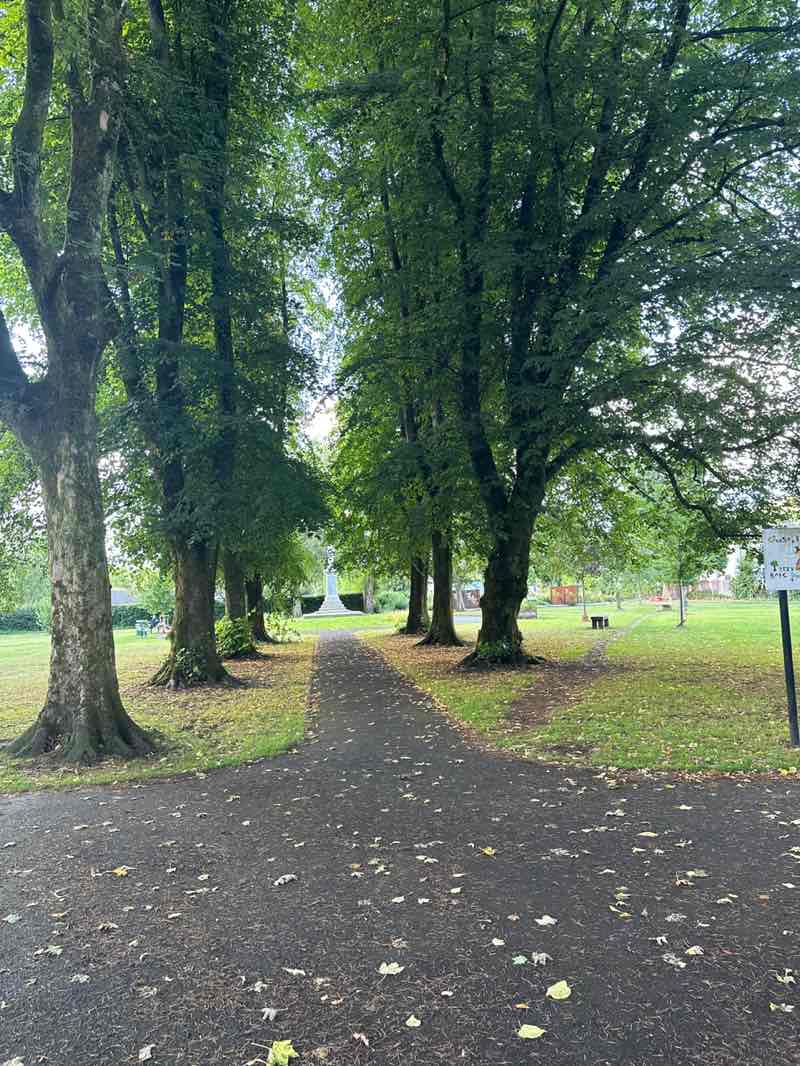 walking near me in Troedyrhiw Park in autumn