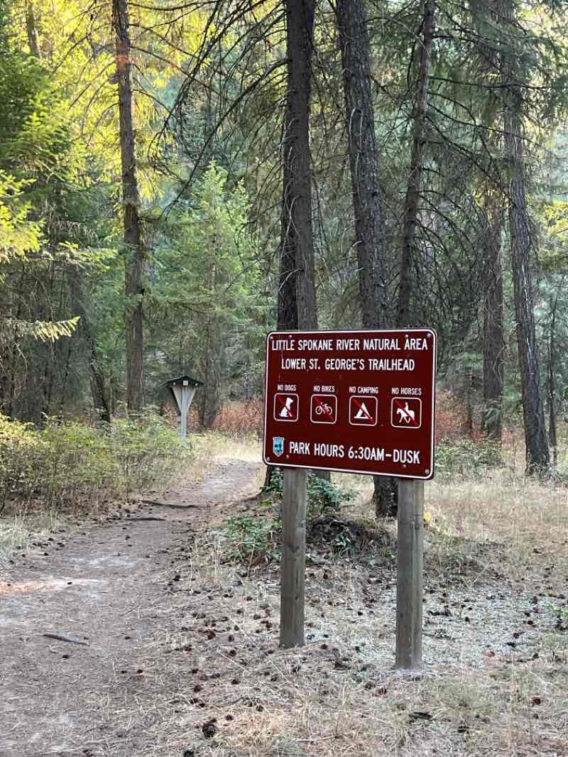 walking near me in Little Spokane Natural Area in winter