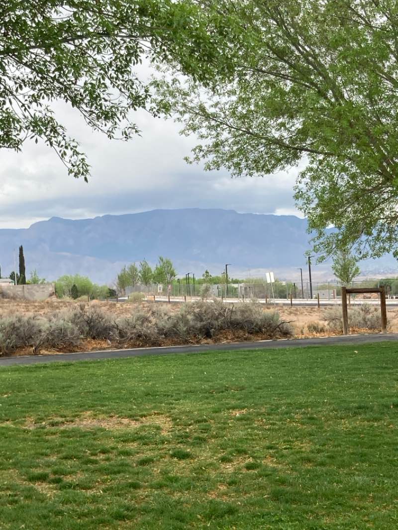 walking near me in Tres Placitas Park in spring