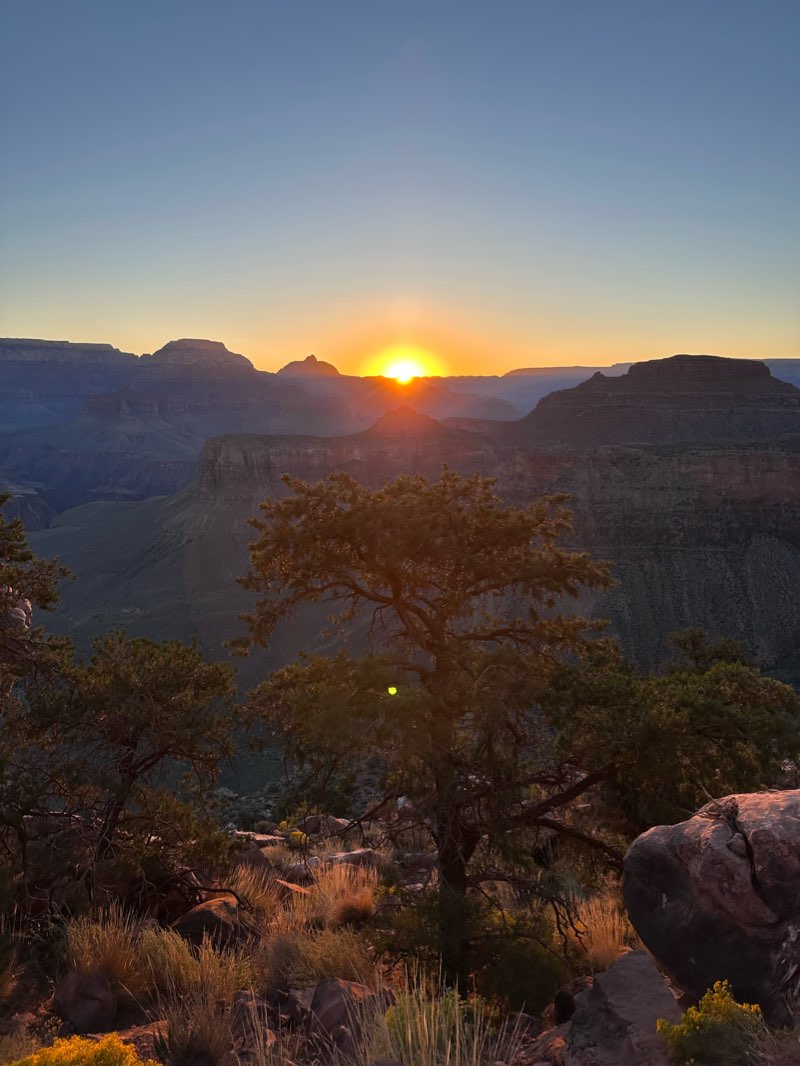 walking near me in Bright Angel Campground in winter