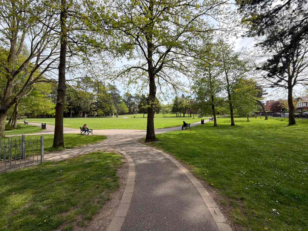 walking near me in Drumglass Park in spring