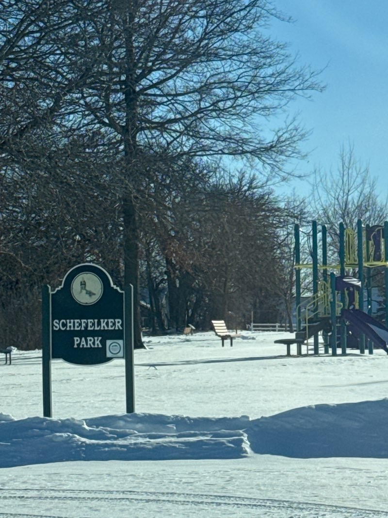 walking near me in Schefelker Park in winter