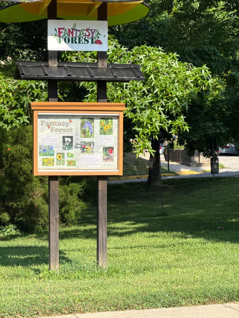 walking near me in Fantasy Garden in summer