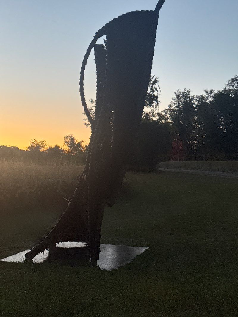 walking near me in Josephine Sculpture Park in autumn