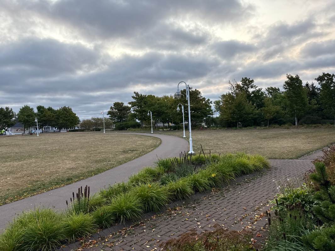 walking near me in Confederation Landing Park in autumn