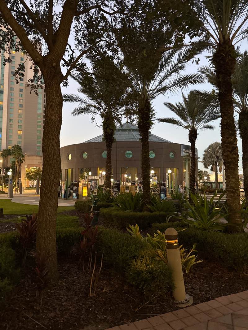 walking near me in Dick Greco Plaza in autumn