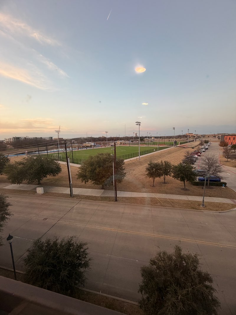 walking near me in McKinney Soccer Complex at Craig Ranch in winter