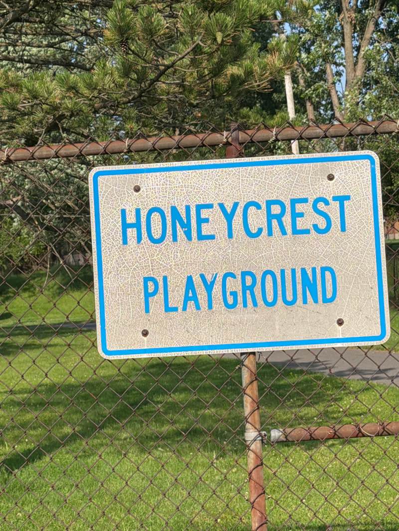 walking near me in Honeycrest Playground in summer