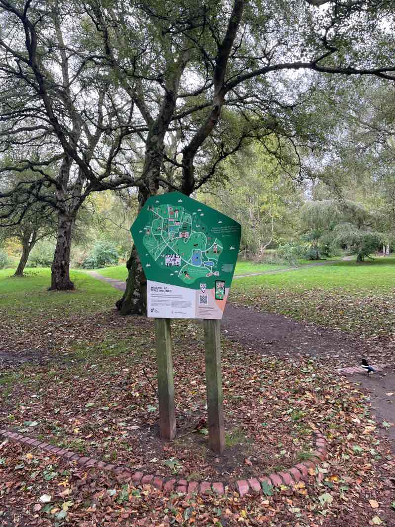 walking near me in Calderstones Park in autumn