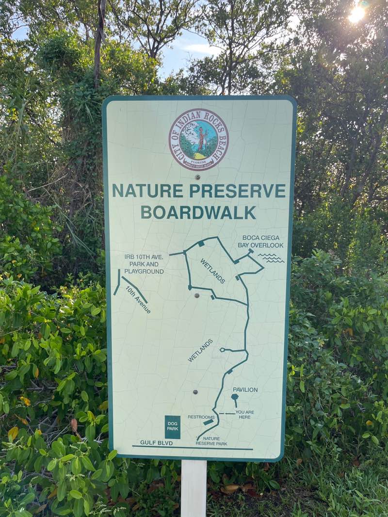 walking near me in Indian Rocks Beach Nature Preserve in summer