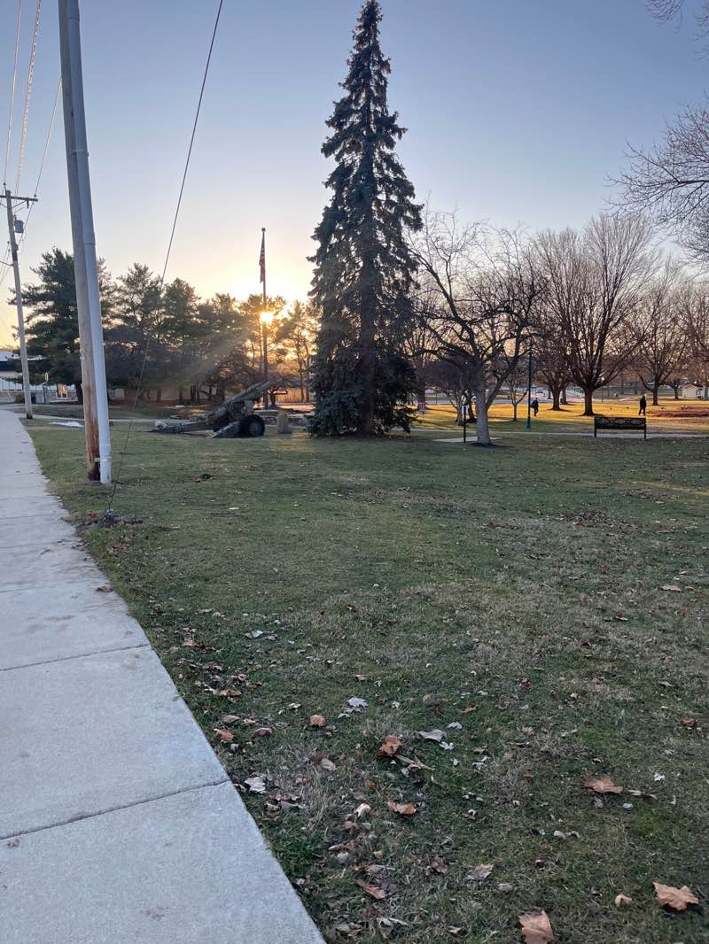 walking near me in Lundquist Bicentennial Park in winter