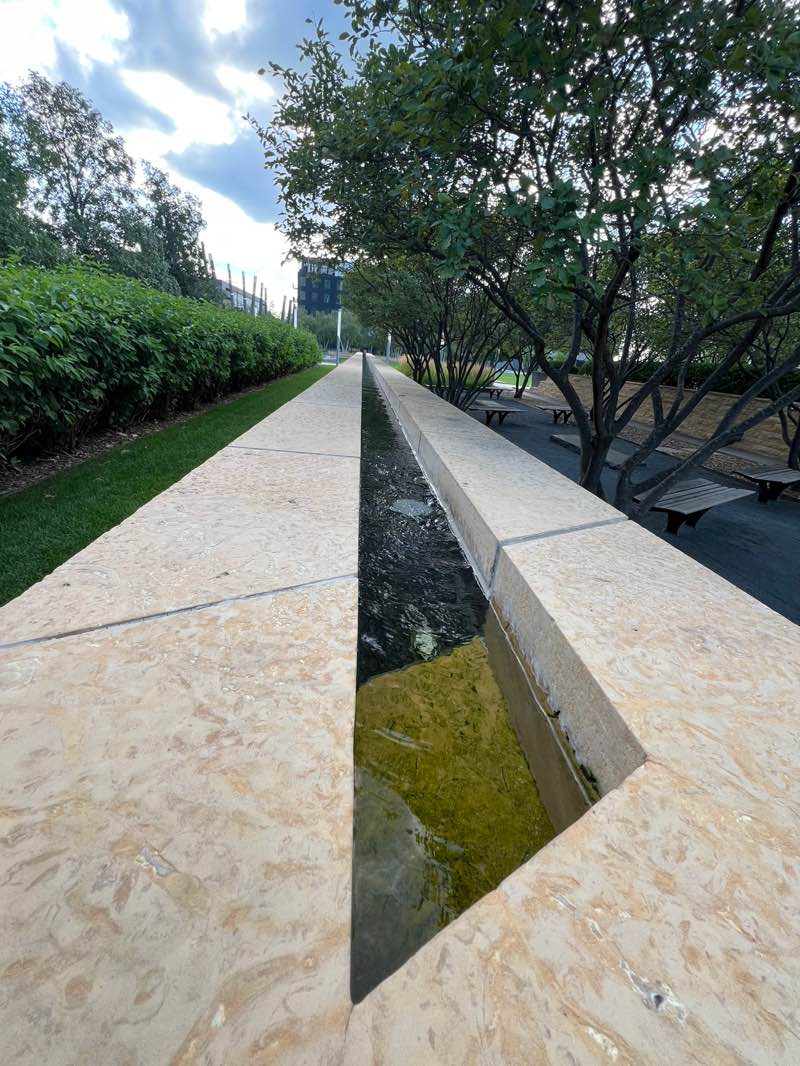 walking near me in Bloomington Central Station Park in autumn