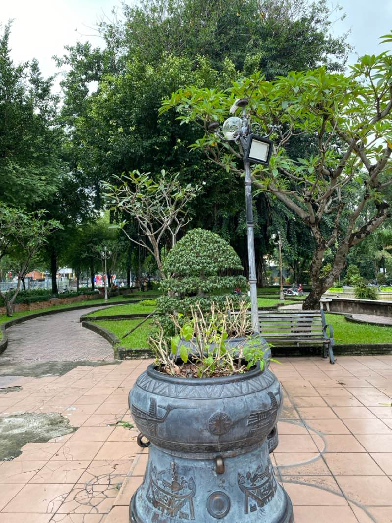 walking near me in Bach Tung Diep Park in autumn