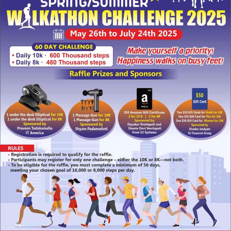 NRIVA DFW 2025 Walkathon Abhiram post image