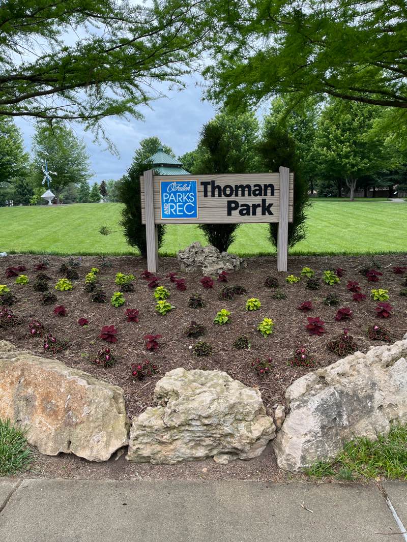 walking near me in Thoman Park in spring