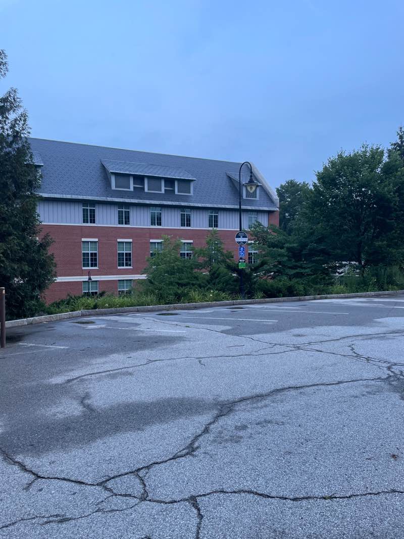 walking near me in Thompson Hall Lawn in summer