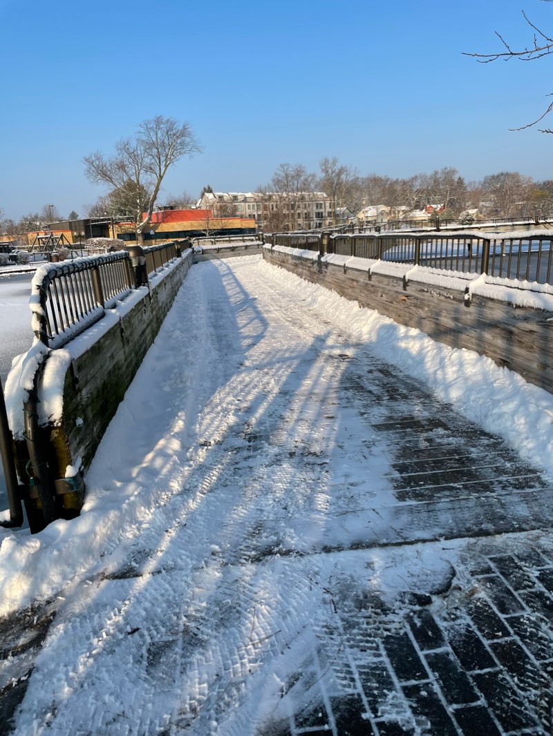 walking near me in Water Walk Park in winter