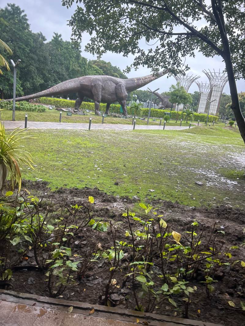 walking near me in Pimple Gurav Dinosaur Park in autumn