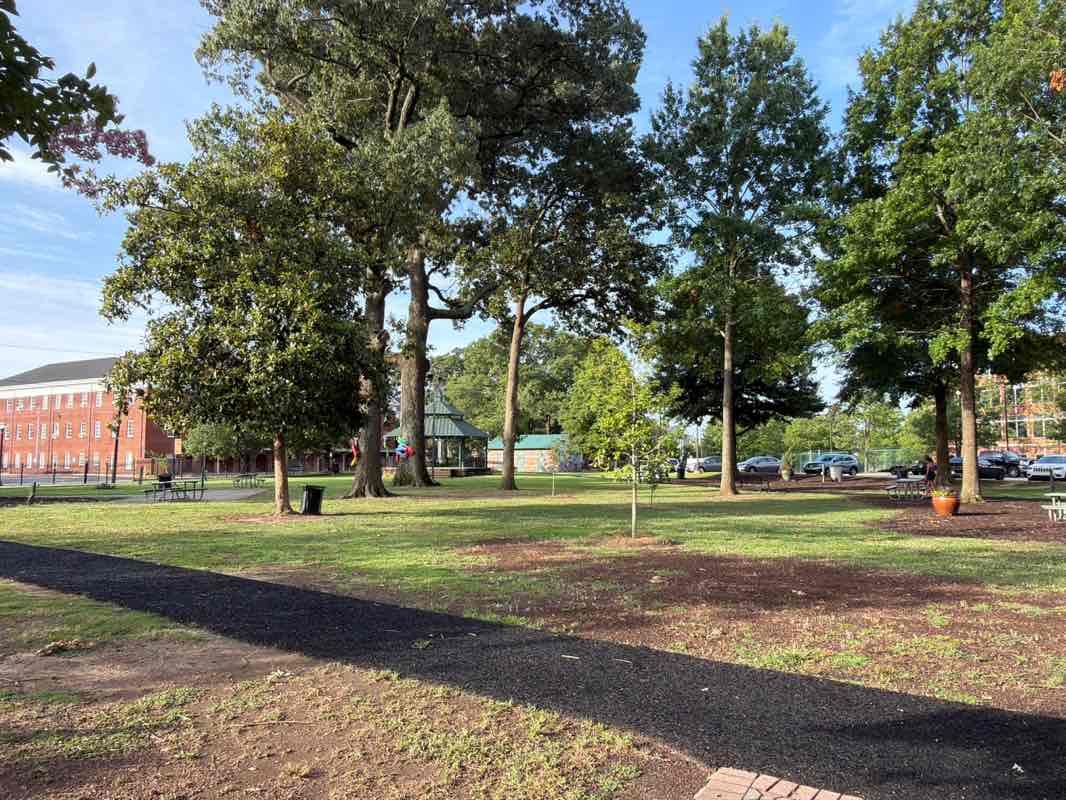 walking near me in Jess Lucas Y-Teen Park in summer