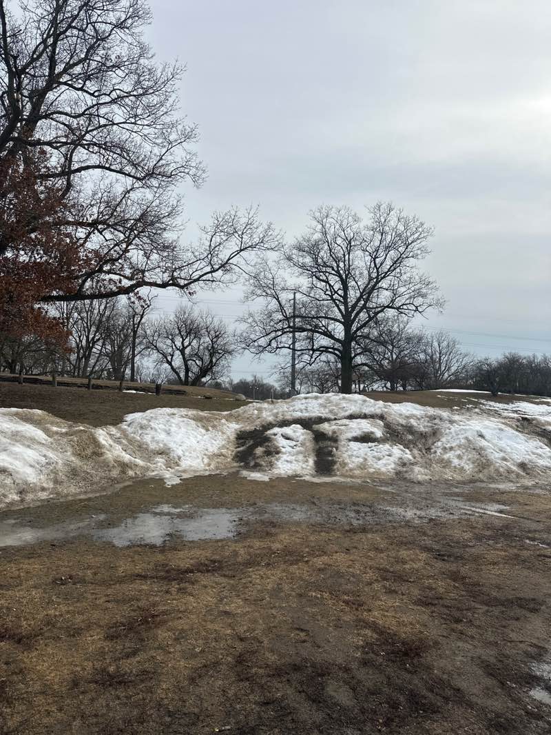 walking near me in Johnny Appleseed Memorial Park in winter