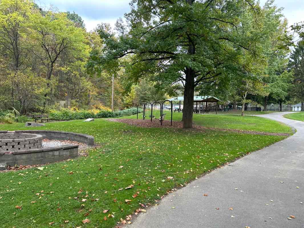 walking near me in McLaughlin Run Park in autumn