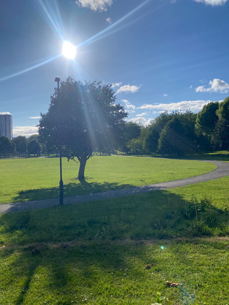 walking near me in Ordsall Park in summer