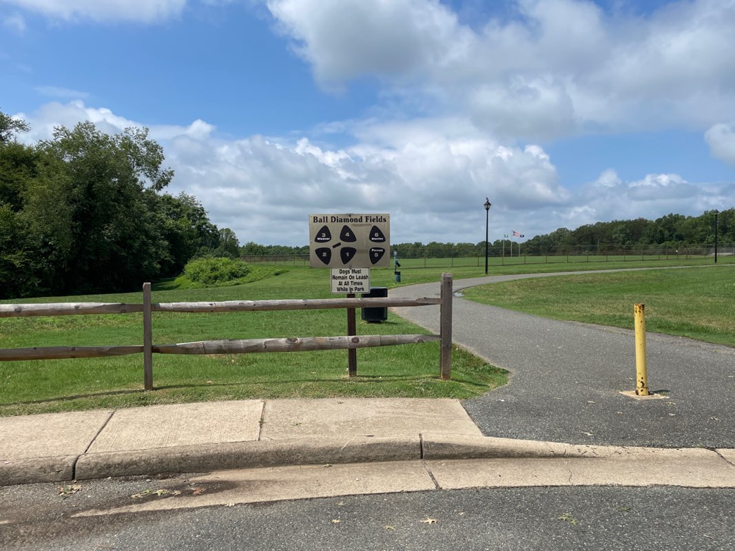walking near me in Patriot Park in summer