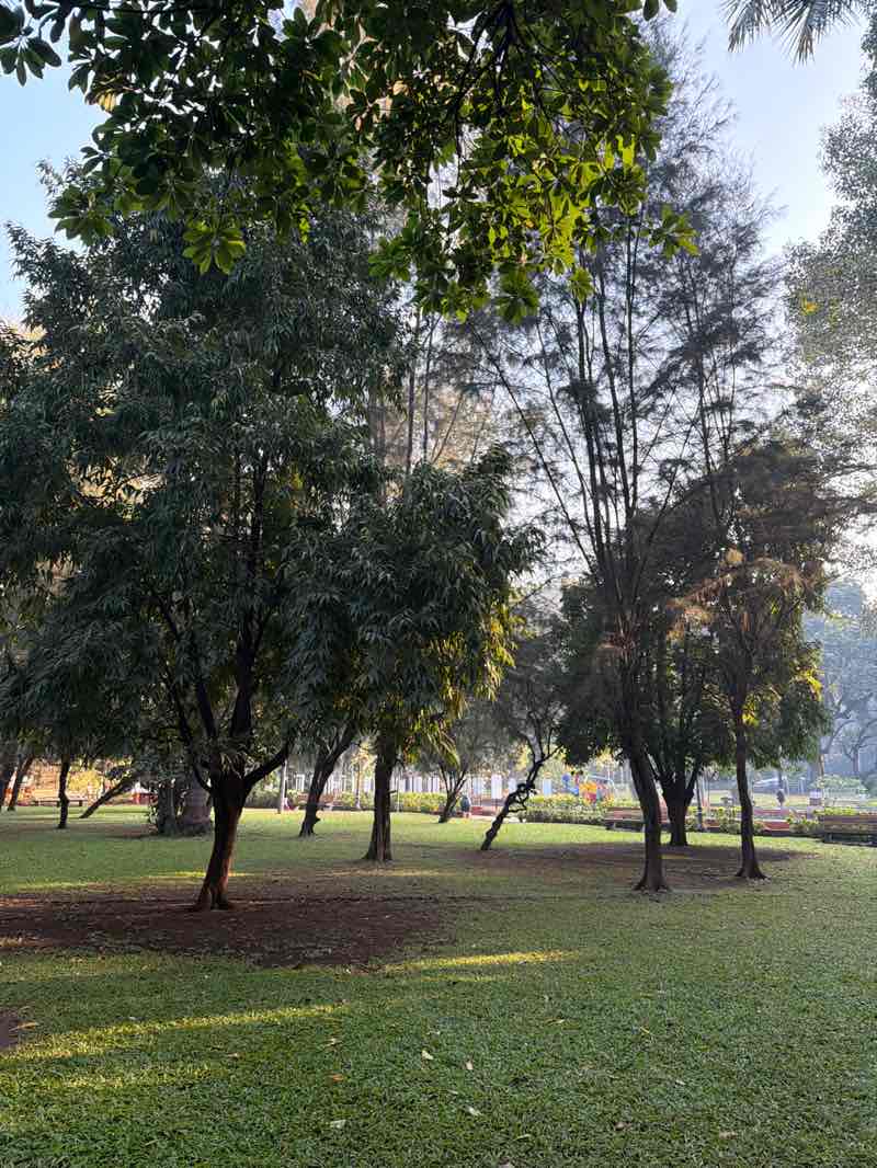 walking near me in Kamala Nehru Park in winter