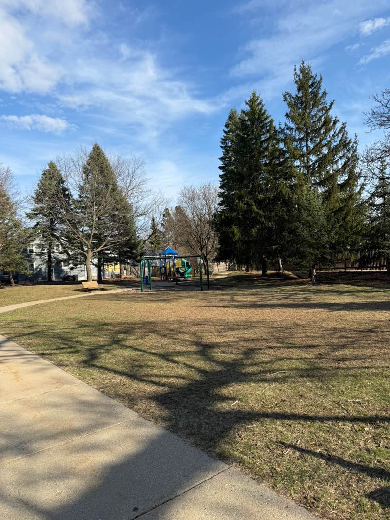 walking near me in Rose White Park in spring