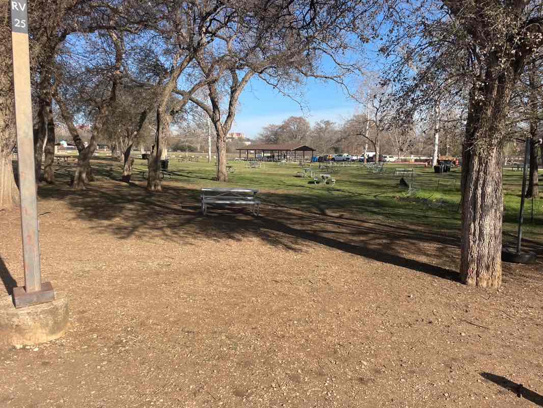 walking near me in Rio Vista Park in winter