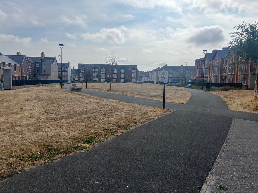 walking near me in West Rhyl Green Park in summer