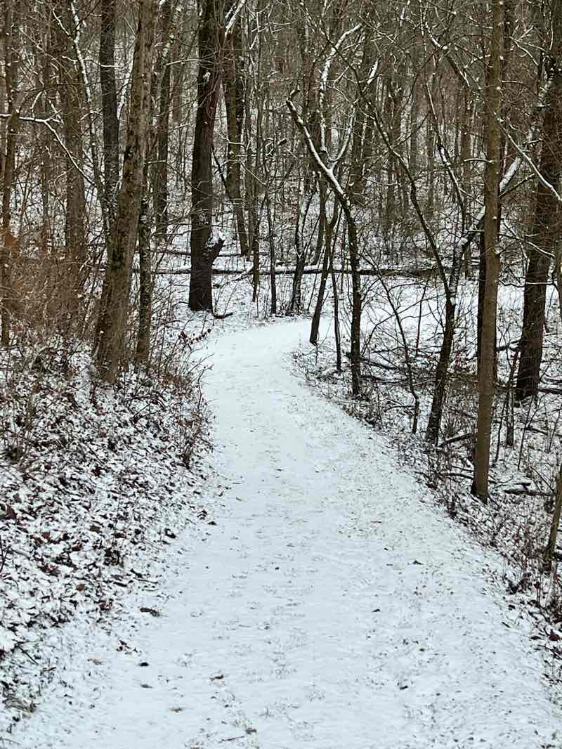 walking near me in Battelle Darby Creek Metro Park in winter