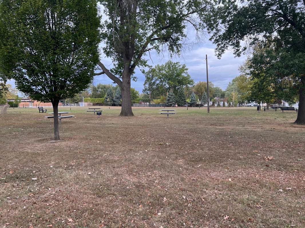 walking near me in Lennon Memorial Park in autumn