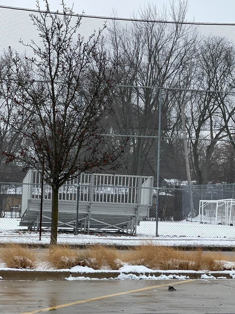 walking near me in Huntington Woods Men's Club Field in winter