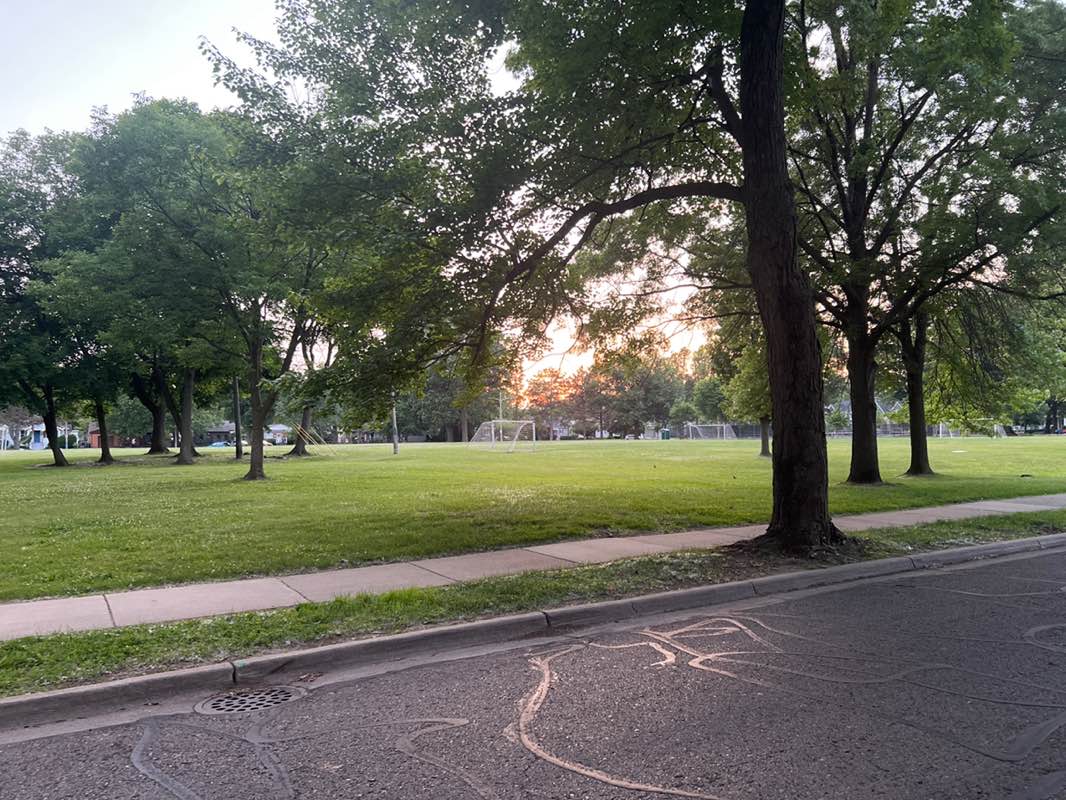 walking near me in Whittier Park in summer