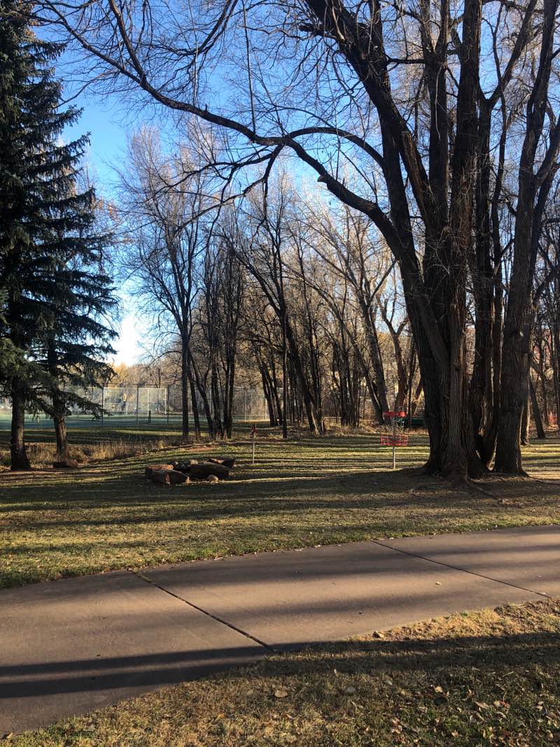 walking near me in The Fields Community Park in autumn