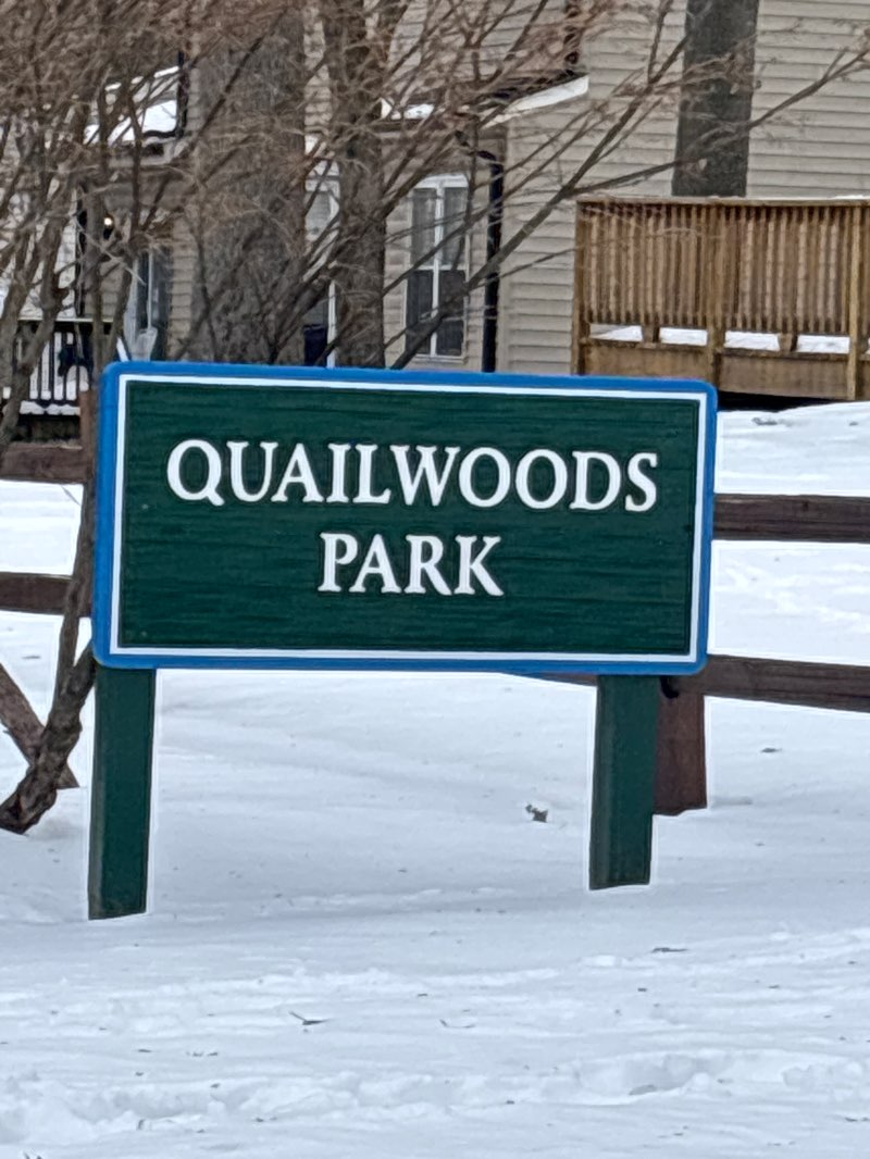 walking near me in Quailwood Park in winter