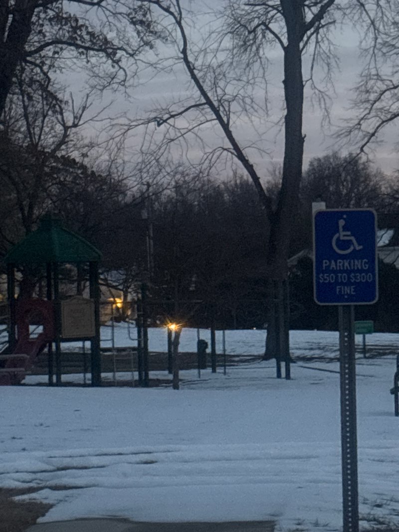 walking near me in Malcom Terrace Park in winter