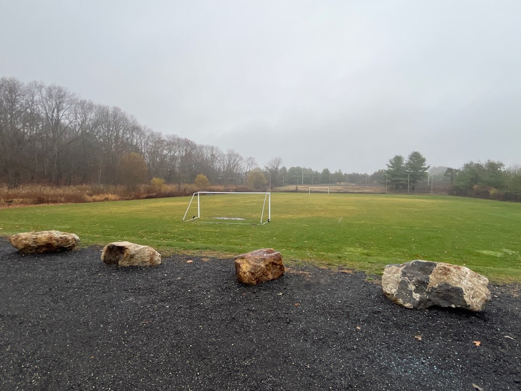 walking near me in Ferry Road Ball Field in autumn